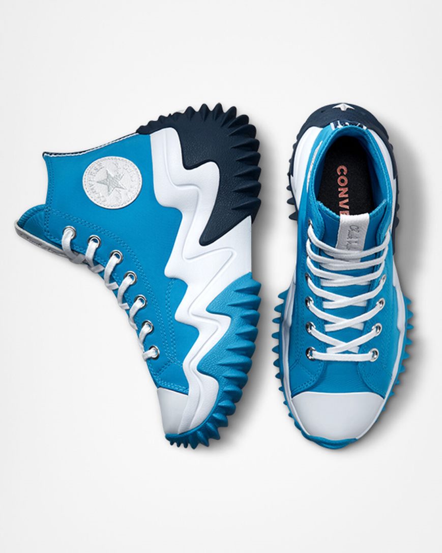 Pantofi Platforma Barbati Converse Run Star Motion CX Inalti Albastri Bleumarin Albi | RO Y0UDE462